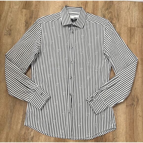 Versace Collection Trend Men's Stripe Button Down Dress Shirt‎ Size 38 - Picture 3 of 9